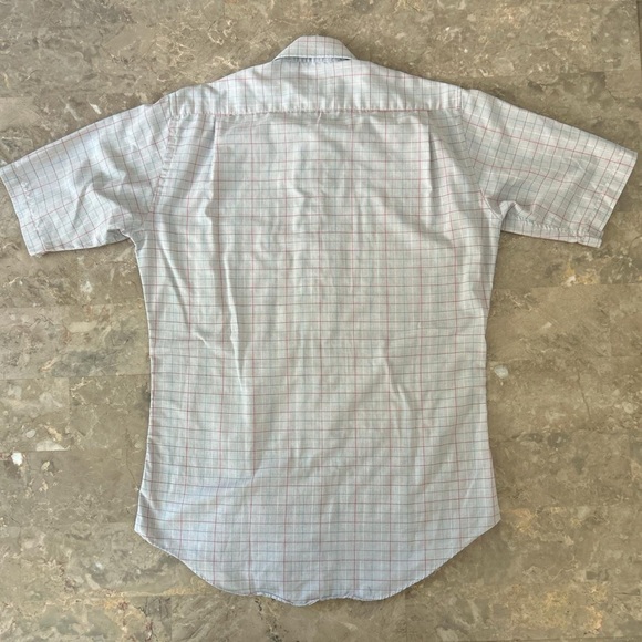 Vintage 80s Mervyn’s Check Short Sleeve Button Shirt 14.5 - Picture 3 of 3